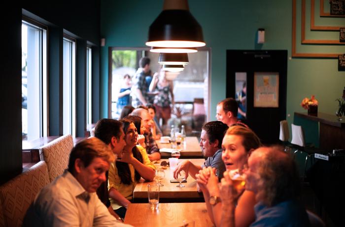 people sitting at a coffee shop