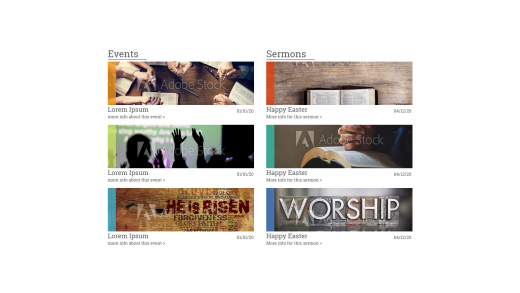 Christ Lutheran Church's featured quick view of their Events and Sermons.