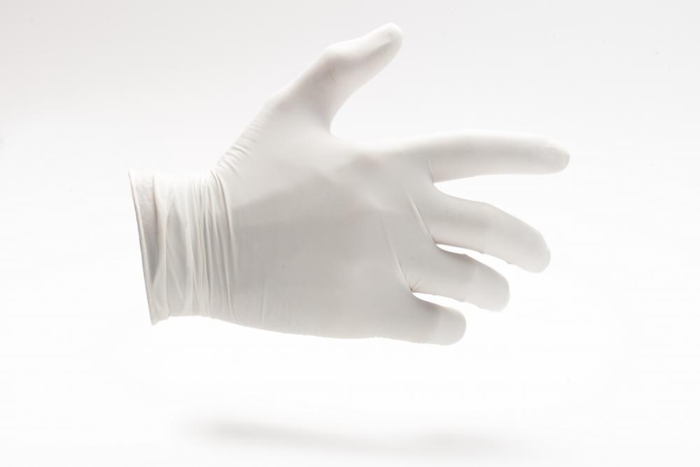 white gloved hand