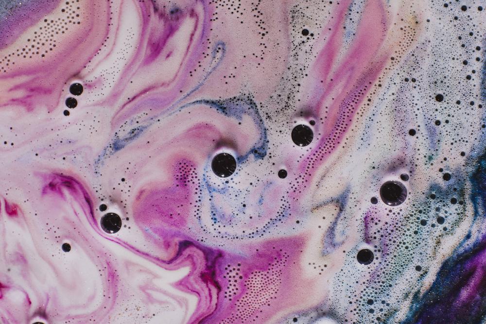 pink swirly bubble bath