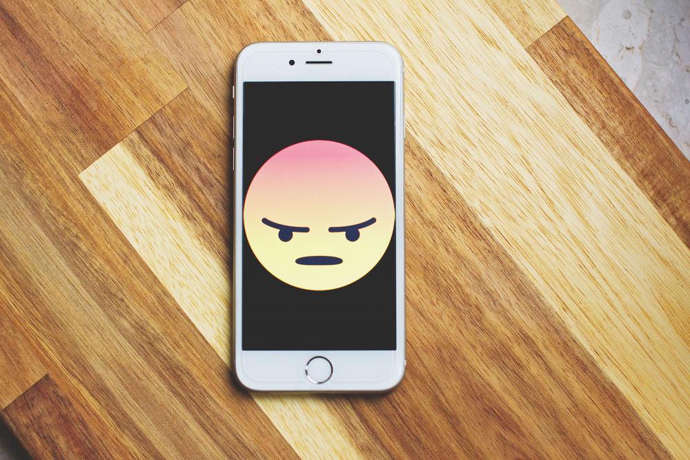 angry emoji on an iPhone